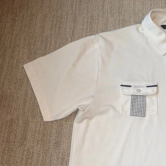 Travis Mathew Mens XL White Short Sleeve Golf Polo Shirt Performance Top - Picture 4 of 11